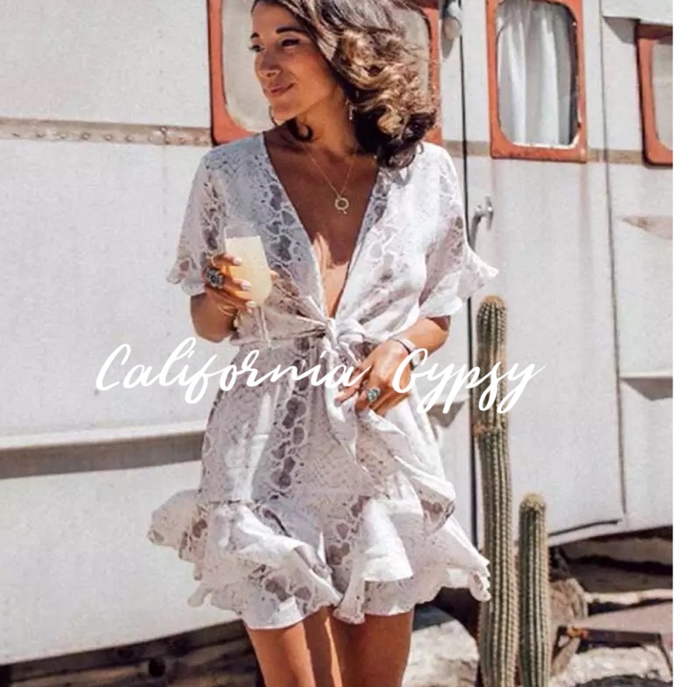 Snakeskin Western Boho Dress - Picture 1 of 14